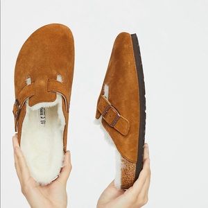 NWT Boston Shearling Birkenstocks